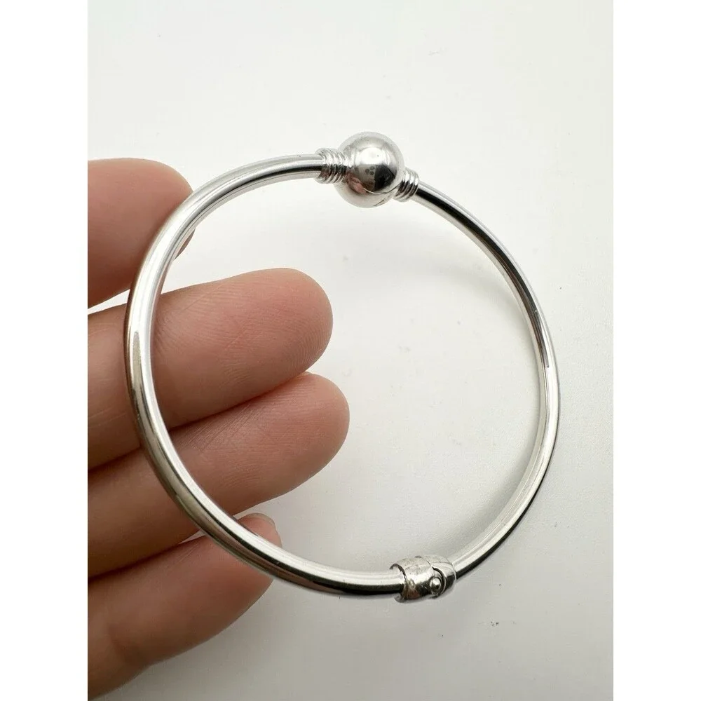 925 Italy Sterling Silver Bangle Bracelet 7.25”